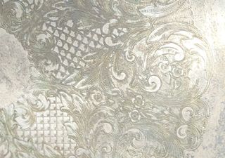 Antigua bandeja gran tamaño Francesa FLEURON Plata