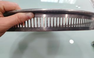 Antigua bandeja gran tamaño Francesa FLEURON Plata