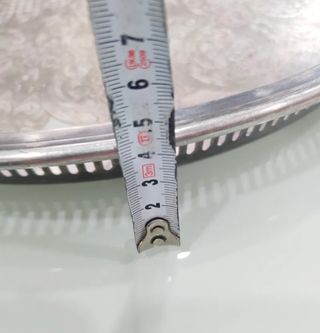 Antigua bandeja gran tamaño Francesa FLEURON Plata