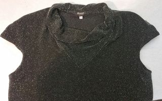 Top de fiesta, negro y plateado