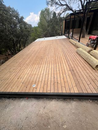 pladur tabiqueria seca Fachadas terrazas de madera