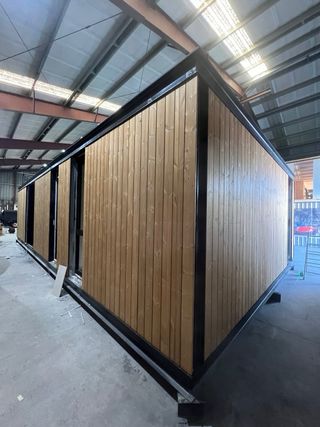 pladur tabiqueria seca Fachadas terrazas de madera