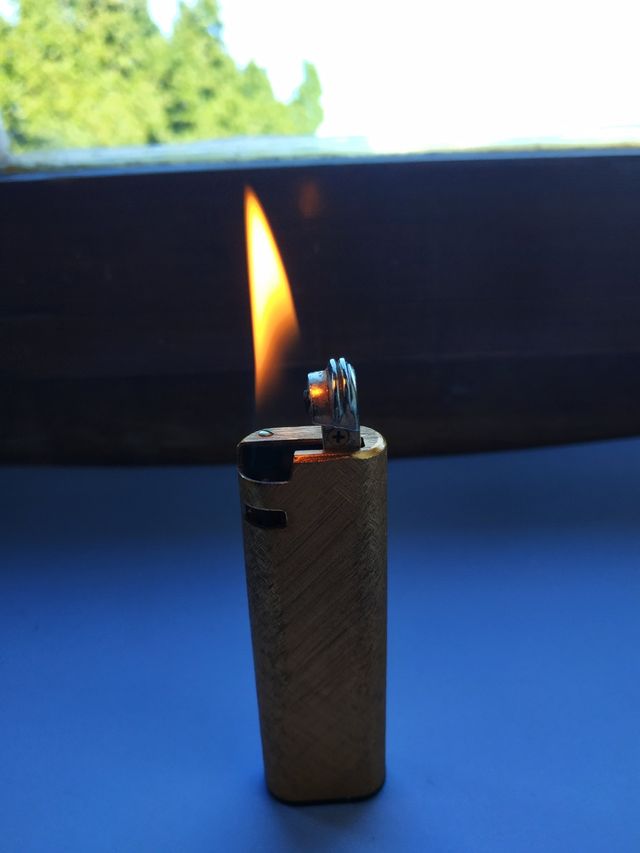 Accendino Vintage Emerald gold raro