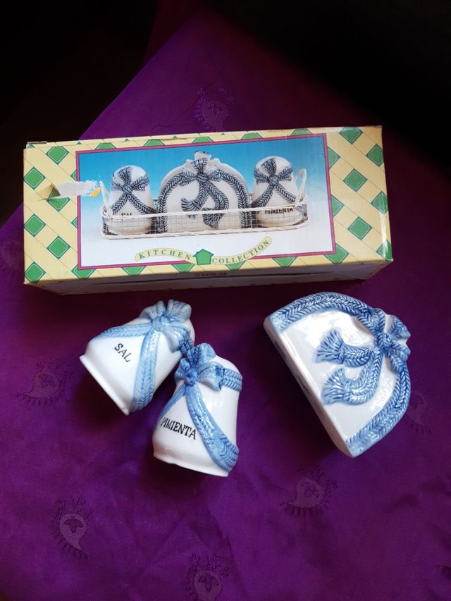 Juego cerámica sal,pimienta
