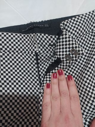 Pantalón de cuadros Zara talla M