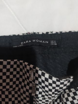 Pantalón de cuadros Zara talla M