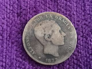 Moneda Alfonso XII año 1877