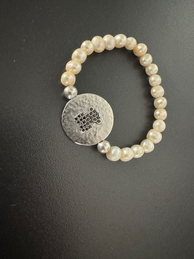 Pulsera de perlas y plata Tous