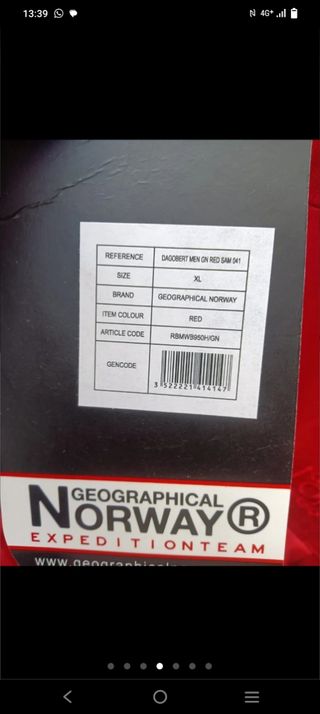 CAZADORA GEOGRAPHICAL NORWAY TALLA XL