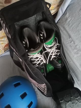 Patines retro KRF,y bolso Boomerang,con proteccion