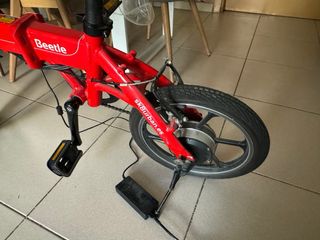Bicicleta electrica Urban Beetle Roja plegable