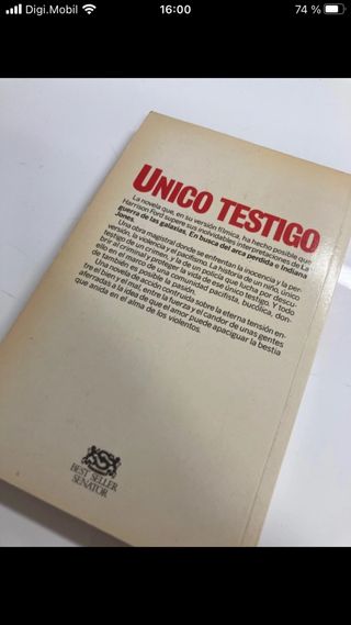 Libro Unico testigo best seller