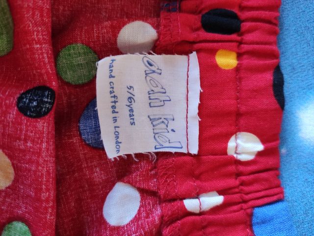 Gonna bambina 5-6anni rossa a pois