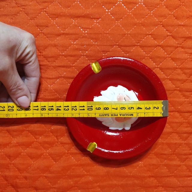 Posacenere babbo Natale rosso