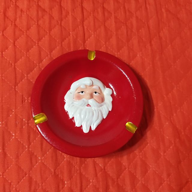 Posacenere babbo Natale rosso