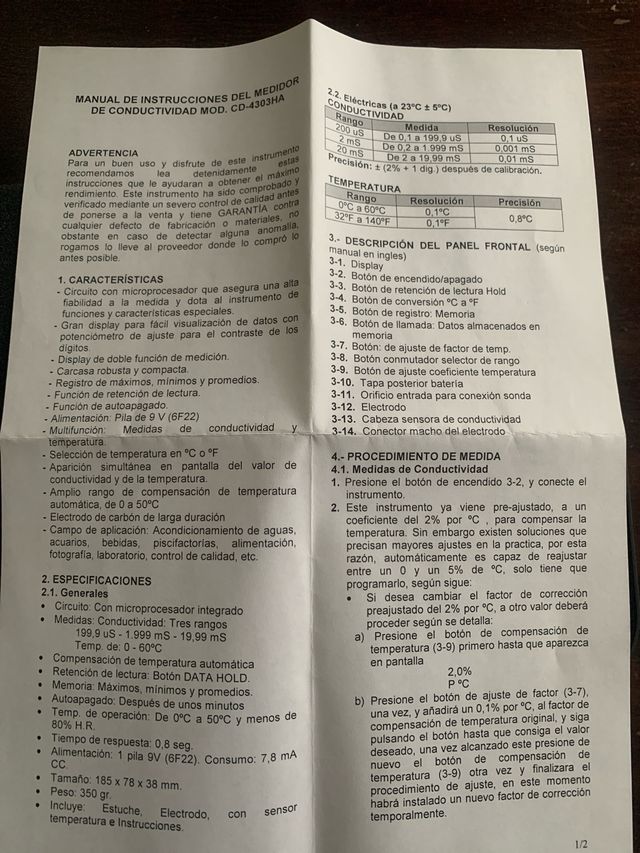 misuratore di conducibilità 