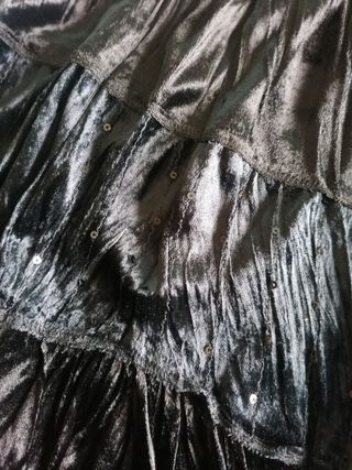 Falda terciopelo y lentejuelas fiesta