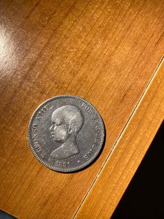 moneda de plata de cinco pesetas