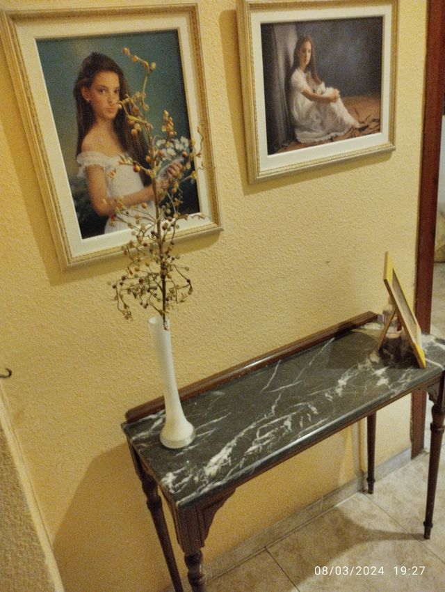 JARRÓN CON FLORES CRISTAL