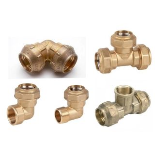 Codos y Tes de latón tuberías polietileno