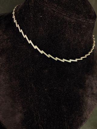 Gargantilla Oro Blanco y Brillantes 