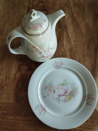 Set teiera e piatto Limoges