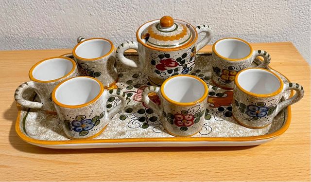 SET CAFFÈ CERAMICA MAIOLICA DERUTA