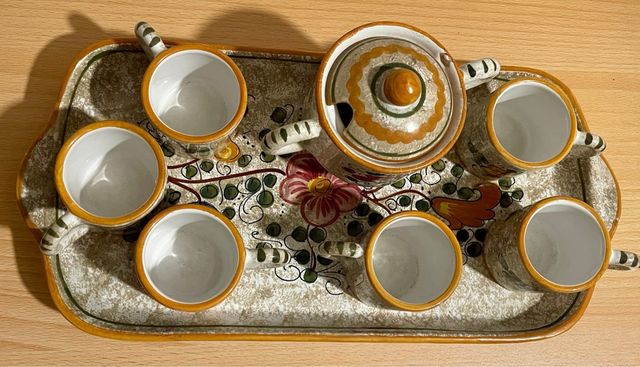 SET CAFFÈ CERAMICA MAIOLICA DERUTA