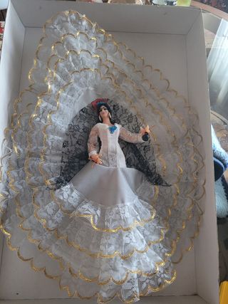 preciosa muñeca de porcelana vestida de flamenc - Compra venta en