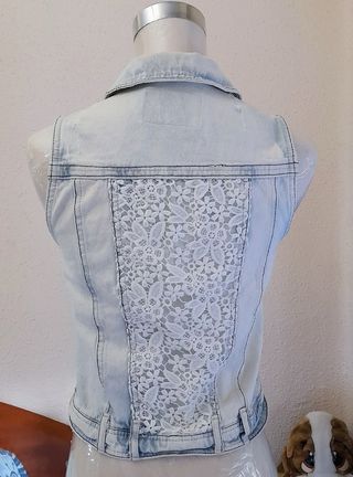 Chaleco vaquero vintage mujer FB Sister XS o 34-36