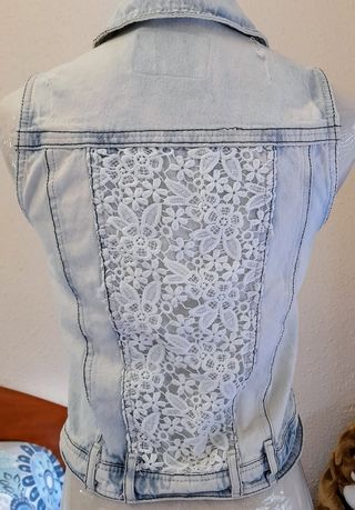 Chaleco vaquero vintage mujer FB Sister XS o 34-36