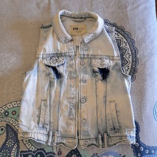 Chaleco vaquero vintage mujer FB Sister XS o 34-36