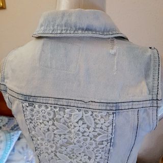 Chaleco vaquero vintage mujer FB Sister XS o 34-36