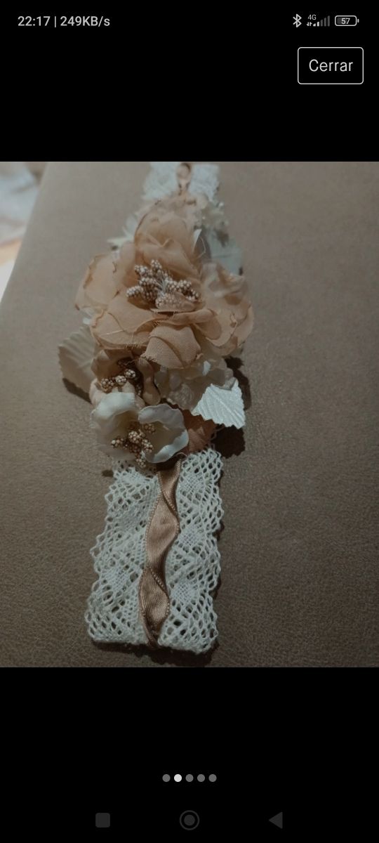 Preciosa diadema de pelo , hecho a mano