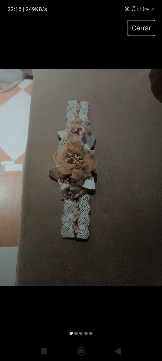 Preciosa diadema de pelo , hecho a mano