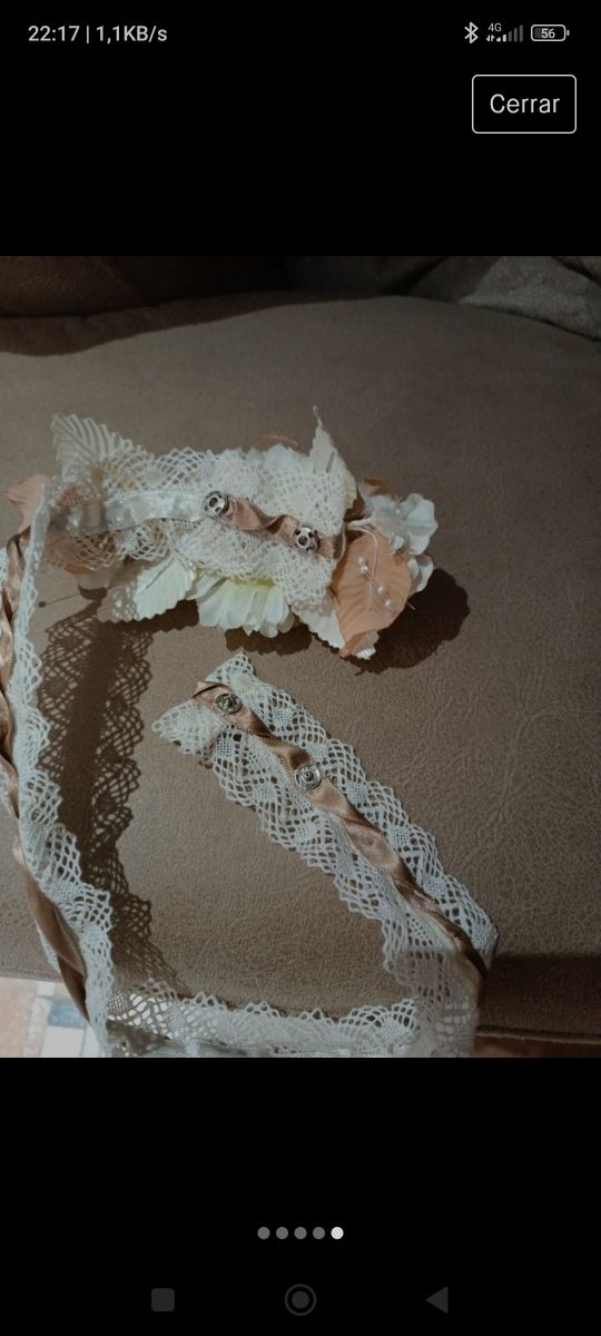 Preciosa diadema de pelo , hecho a mano