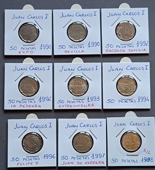 MONEDAS 50 PTS JUAN CARLOS I