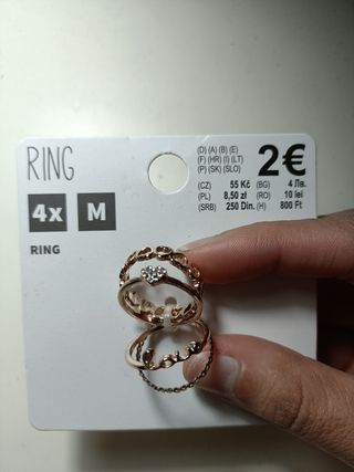 Pack 4 anillos