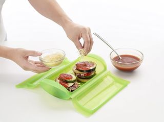 Lékué Estuche de vapor con bandeja, 1-2 p NUEVO