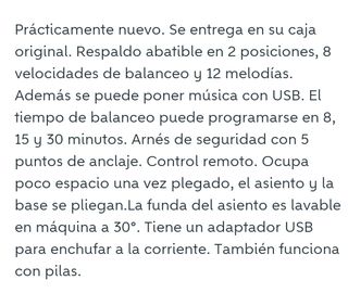 Hamaca Balancín para bebé