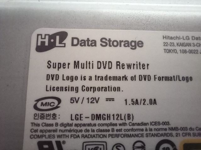 Regrabadora DVD Hitachi-LG