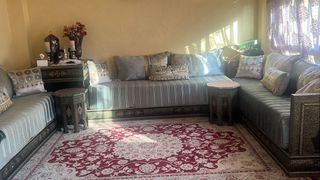 SOFA DE 3 PIEZAS ESTILO MARROQUI Y COMPLEMENTOS