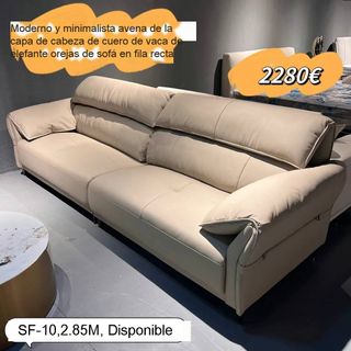 Sofá minimalista color avena 285cm