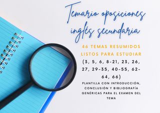 Temario oposiciones inglés secundaria