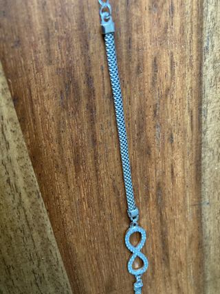 pulsera plata infinito brillantes 925