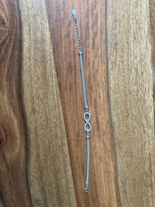 pulsera plata infinito brillantes 925