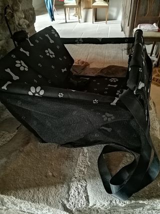 Asiento transportin de coche para perro