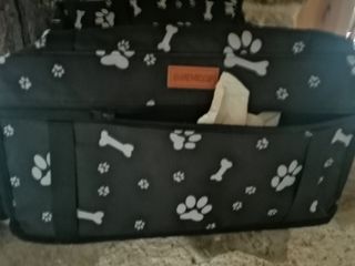 Asiento transportin de coche para perro