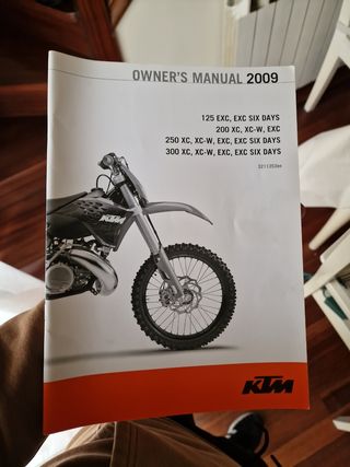 Manual de usuario Ktm exc 2009