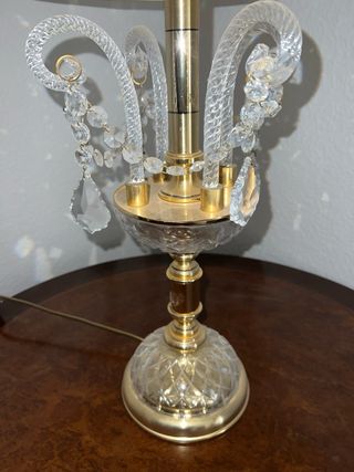 Lámpara de mesa de cristal